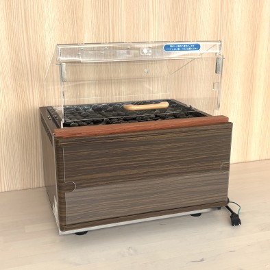 業務用の電気式焼き芋機、TJO-100、ブラウン色